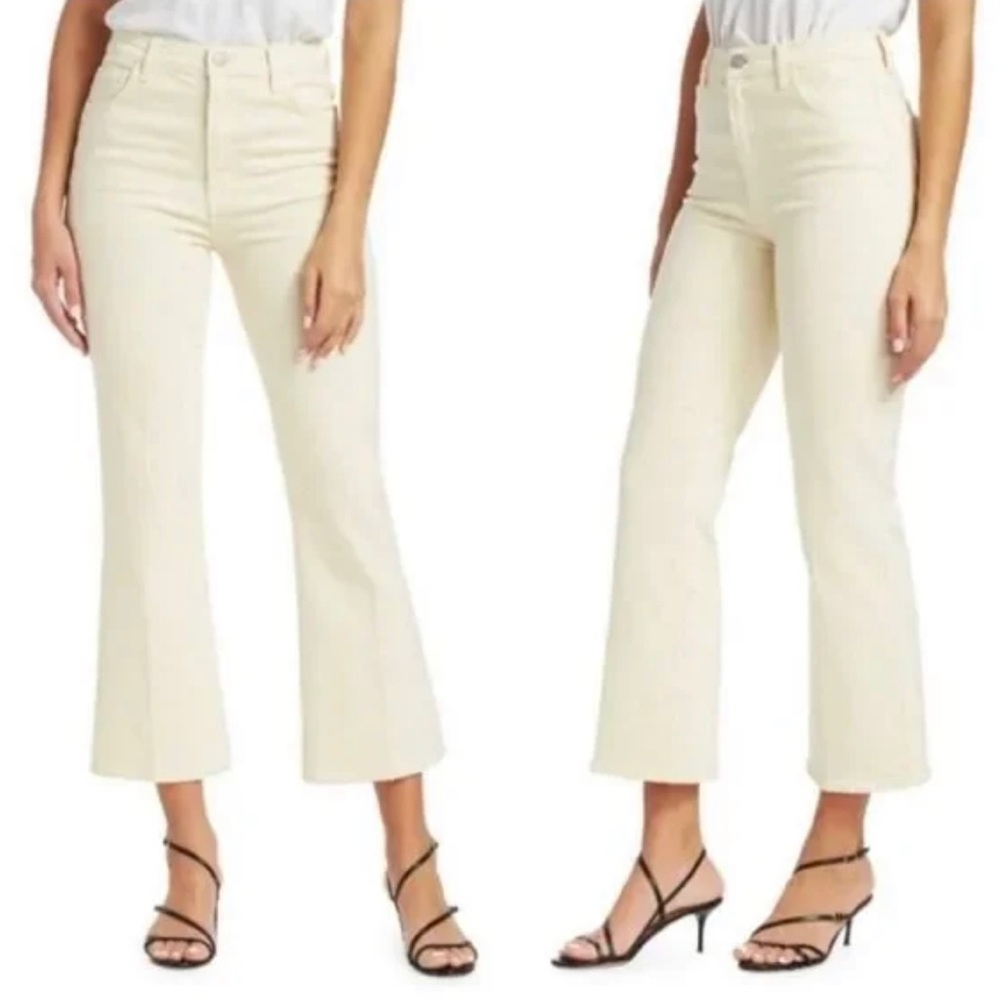 Massimo Dutti High Rise Cropped Flare Jeans